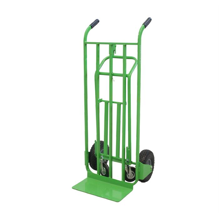 carrello trasformabile con 2 ruote antiforatura e 2 in gomma piena