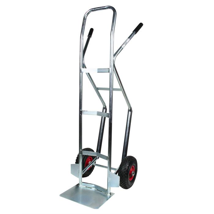 portacasse zincato con scivolo ruote antiforatura