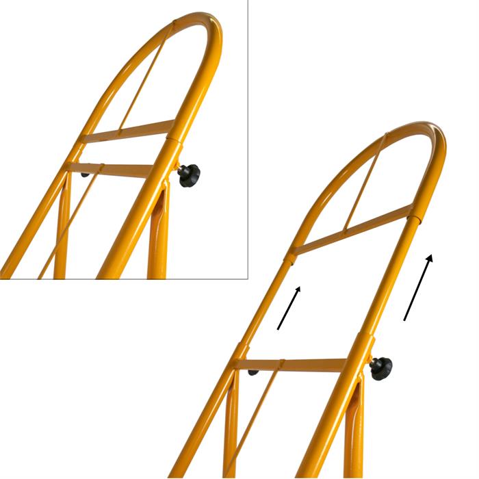 Carrello Bicicletta - portacasse con altezza regolabile ruote antiforatura
