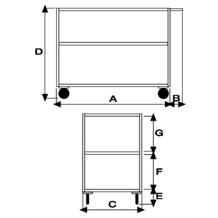 Portatutto Grande a 3 piani in Acciaio Inox con Ruote Girevoli con Freno