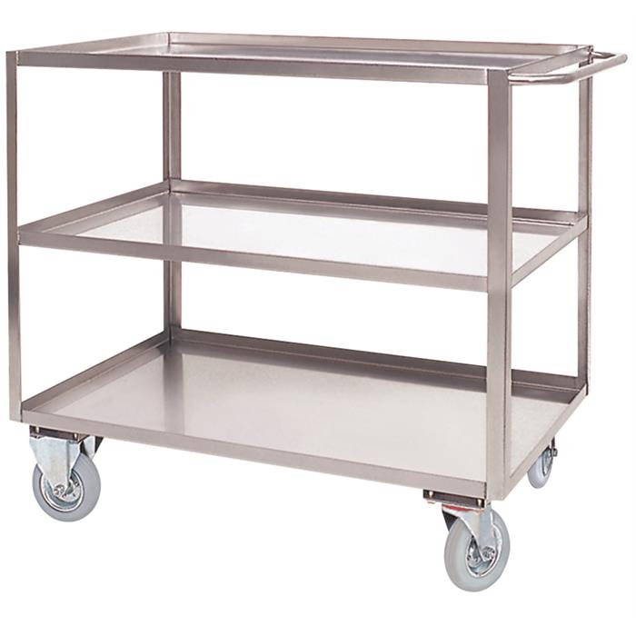 portatutto grande a 3 piani in acciaio inox