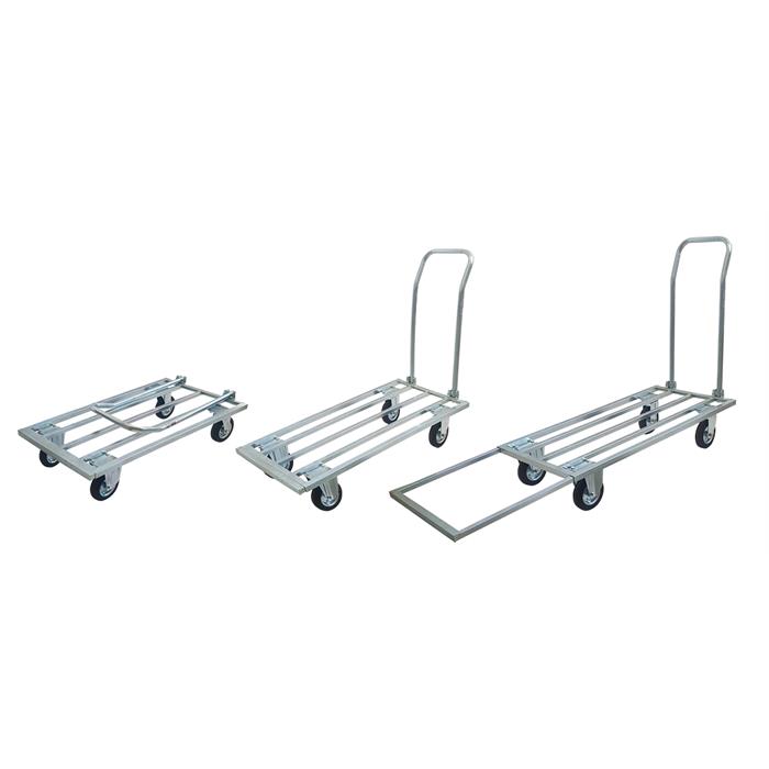 Pianale allungabile zincato con manico pieghevole maxi