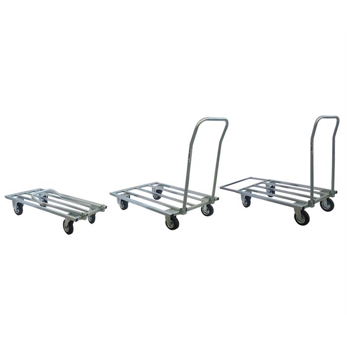 Pianale allungabile zincato con manico pieghevole maxi