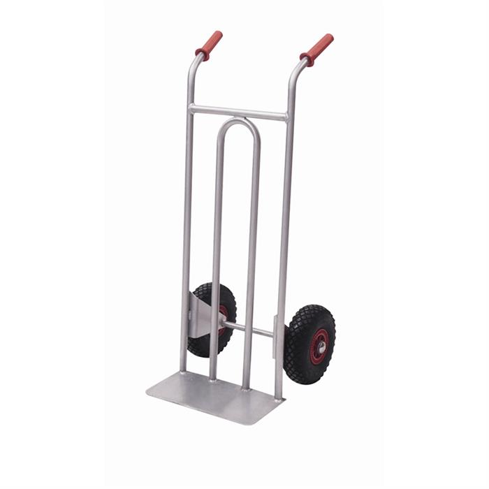 carrello "fm" portacasse in acciaio inox aisi 304, ruote pneumatiche