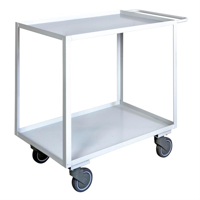 carrello ufficio a due piani con bordo alta silenziosità