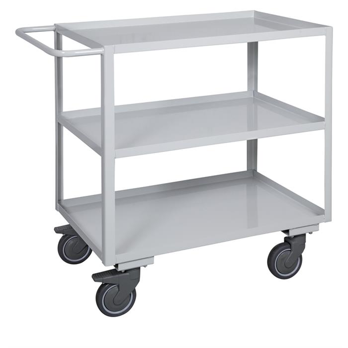 carrello ufficio a tre piani alta silenziosità, lamiera 20/10