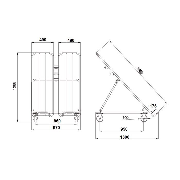 Espositore ortofrutta TWIN verniciato