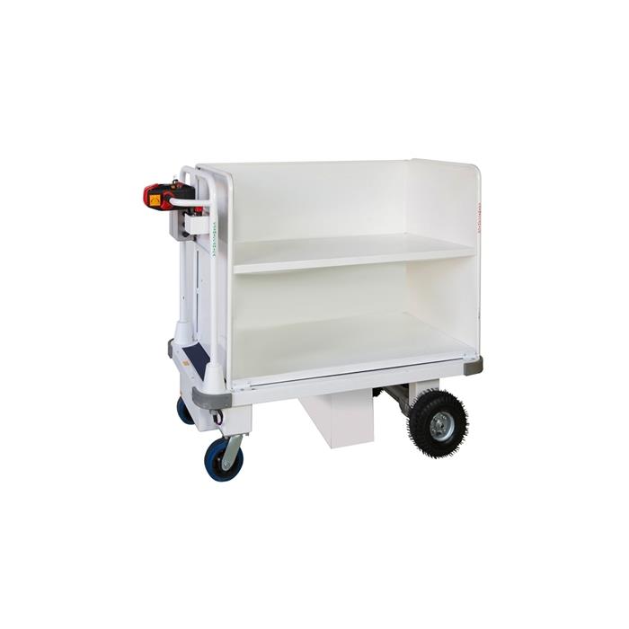 carrello elettrico idoneo per trasporto faldoni/fascicoli per tribunali con ruote in poliuretano