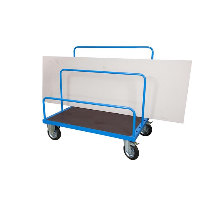 Carrello per Trasporto Pannelli con Piano 160x80 Antiscivolo con ruote girevoli